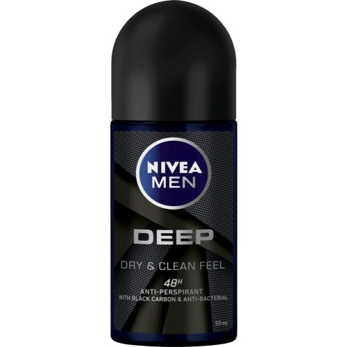 Nivea roll-on férfi 50 ml Deep Black Carbon Dry&Clean