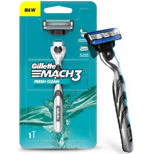 Gillette készülék+borotvabetét Mach3/Mac3 Fresh Clean