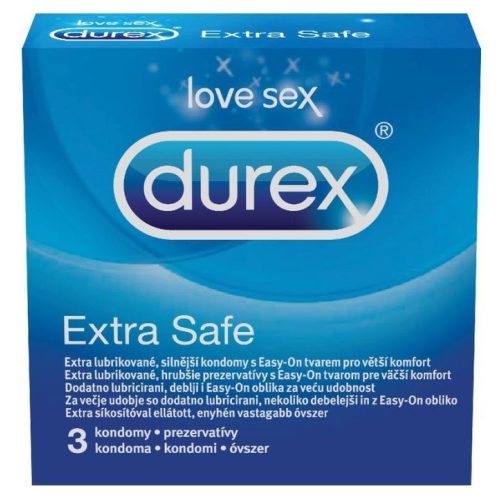 Durex óvszer 3 db Dry Extra Safe