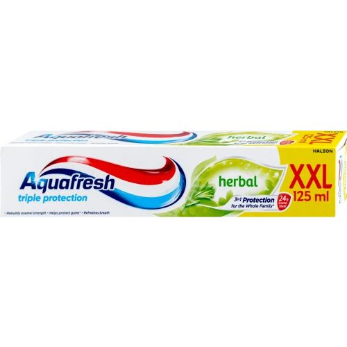 Aquafresh fogkrém 125 ml Triple Protection Herbal