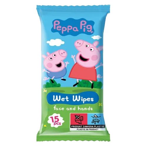 Peppa Malac szenzitív nedves babatörlőkendő 15 db-os