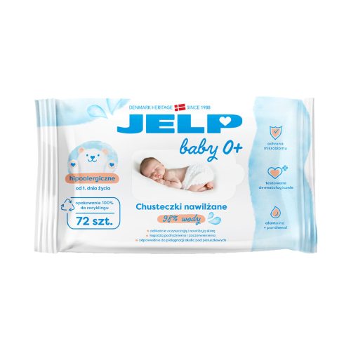 JELP Baby 0+ hipoallergén nedves törlőkendő 72db