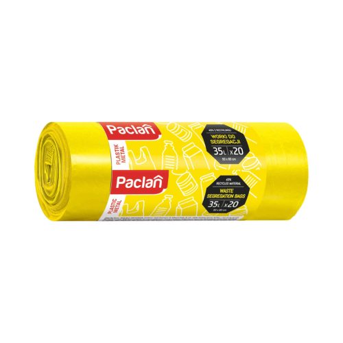 Paclan Szelektív műanyag gyűjtő szemeteszsák 35l (*20zsák) 50cm*60cm 9my