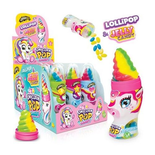 JOHNY BEE Unicorn Pop & Candy 50g  DISPLAY (12 db/dp)