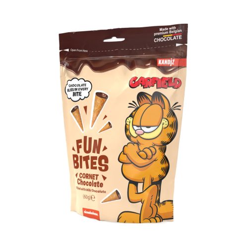 Fun Bites - Csokoládéba mártott tölcsér - 60g - Garfield