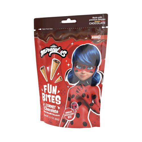 Fun Bites - Csokoládéba mártott tölcsér - 60g - Katicabogár