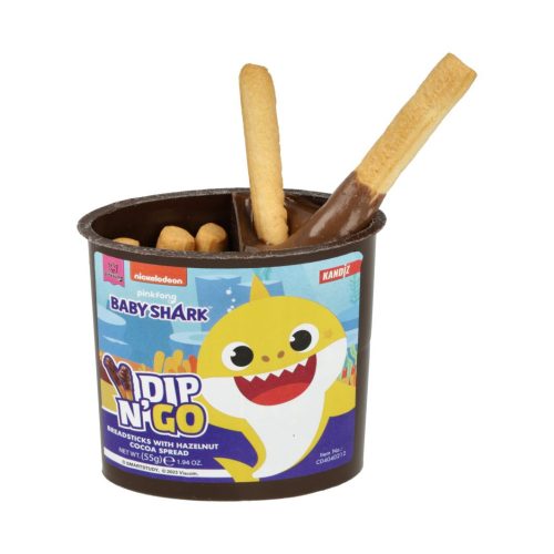 Dip N' Go Kakaós mogyorókrém és ropogós pálcikák 55g - Baby Shark