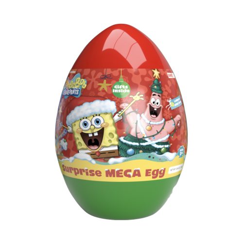 Mega Surprise Egg-Óriás meglepetés tojás persely 160g - Spongyabob XMAS(18 db/#)