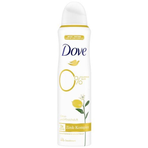 Dove dezodor 150 ml Zink Komplex Citrus&Pfirsich 0% 0%